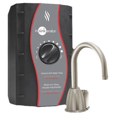 Click here to see Insinkerator HOT100-SN InSinkErator Invite Instant Hot Water Faucet, Satin Nickel - HOT100-SN