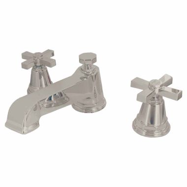 Click here to see Kohler T13140-3A-BN Kohler Pinstripe Pure Brushed Nickel 7-1/16in High Flow Roman Tub Faucet Trim, Non-Diverter Spout, Cross Handles, Deck Mount - K-T13140-3A-BN