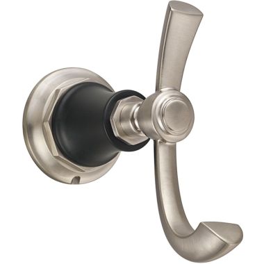 Click here to see Brizo 693561-NKBL Brizo Rook Double Robe Hook, Matte Black/Brilliance Luxe Nickel - 693561-NKBL