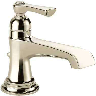 Click here to see Brizo 65060LF-PN Brizo Rook Single-Handle Brilliance Polished Nickel Bathroom Faucet with Metal Pop-Up, 1.5 GPM, Single-Hole, Ceramic Cartridge - 65060LF-PN