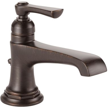 Click here to see Brizo 65060LF-RB Brizo Rook Single-Handle Venetian Bronze Bathroom Faucet with Metal Pop-Up, 1.5 GPM, Single-Hole, Ceramic Cartridge - 65060LF-RB