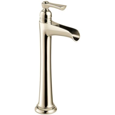 Click here to see Brizo 65461LF-PN Brizo Rook Single-Handle Brilliance Polished Nickel Vessel Lavatory Faucet with Channel Spout, 1.5 GPM, Single-Hole, Less Drain - 65461LF-PN