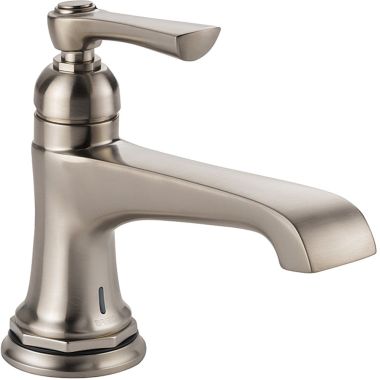 Click here to see Brizo 65960LF-NK Brizo Rook Single-Handle Brilliance Luxe Nickel Bathroom Faucet with SmartTouchPlus, Single-Hole, 1.5 GPM, Less Drain - 65960LF-NK