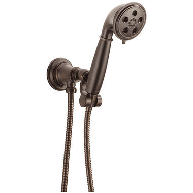 Click here to see Brizo 88861-RB Brizo Rook Multi-Function Wall-Mount Round Hand Shower with H2Okinetic, Stretchable Hose, 1.75 GPM, Venetian Bronze - 88861-RB