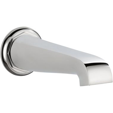 Click here to see Brizo RP78582PC Brizo Rook Wall Mounted Chrome Tub Spout Non-Diverter, Solid Brass, 1/2-inch Connection Size - RP78582PC