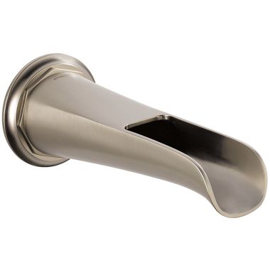 Click here to see Brizo RP78583NK Brizo Rook Wall Mounted Brilliance Luxe Nickel Non-Diverter Channel Tub Spout, Solid Brass, 1/2-inch Connection Size - RP78583NK