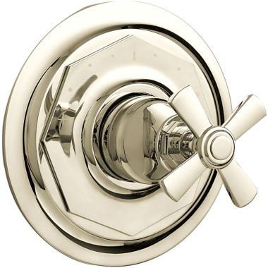 Click here to see Brizo T66T061-PN Brizo Rook Sensori Single-Handle Thermostatic Valve Trim, Cross Handle, Polished Nickel - T66T061-PN