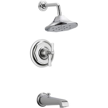 Click here to see Brizo T60461-PC Brizo Rook TempAssure Tub/Shower Faucet with Thermostatic Cartridge, 4-Function Showerhead, 1.75 GPM, Polished Chrome - T60461-PC