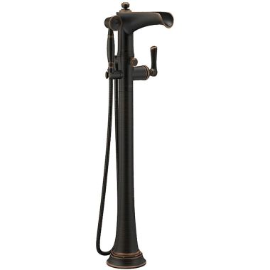 Click here to see Brizo T70161-RB Brizo Rook Single-Handle Freestanding Tub Filler with 1.75 GPM Hand Shower, Channel Spout, Lever Handle, ADA, Venetian Bronze - T70161-RB