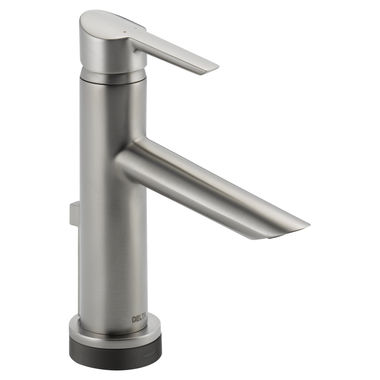 Click here to see Delta 561T-SS-DST Delta Compel Touchless Stainless Lavatory Faucet with Escutcheon, Plastic Pop-Up, 1.2 GPM, Single-Handle, DIAMOND Seal, Euro Style Lever Handle, Touch2Oxt - 561T-SS-DST