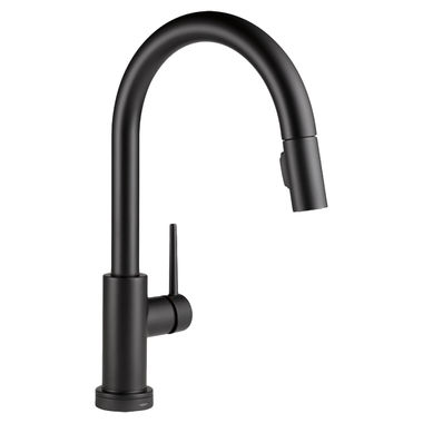 Click here to see Delta 9159-BL-DST Delta Trinsic Two-Function Single-Handle Matte Black Pull-Down Kitchen Faucet, 1.8 GPM, Lever Handle, Diamond Seal Technology, ADA - 9159-BL-DST