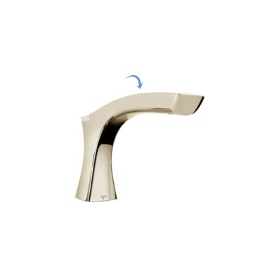 Click here to see Delta RP78520PN Delta Tesla Polished Nickel Roman Tub Spout with Pull-Up Diverter for Delta T4752 Roman Tub Faucet with Hand Shower Trim, Deck Mount, 12in Spout Length - RP78520PN