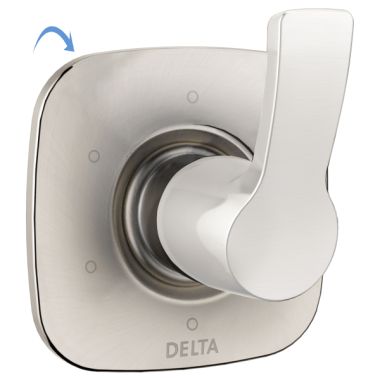 Click here to see Delta RP78704SS Delta RP78704SS Tesla Escutcheon for 6-Setting Diverter, Stainless Steel
