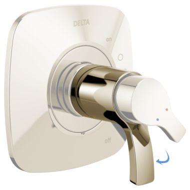 Click here to see Delta RP78723PN Delta RP78723PN Tesla Volume Handle Assembly, 17 Series, Polished Nickel