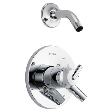 Click here to see Delta T17259-LHD Delta Trinsic Monitor 17 Series Two-Handle Shower Faucet with Volume Control, Lever Handles, ADA, Less Showerhead, Chrome - T17259-LHD