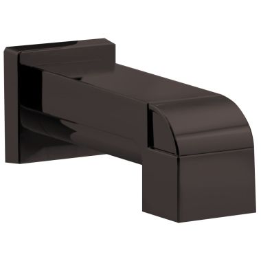 Click here to see Delta RP75435RB Delta RP75435RB Ara Tub Spout w/ Pull-Up Diverter, Venetian Bronze