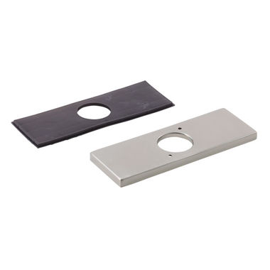 Click here to see Delta RP78358SS Delta RP78358SS Modern Rectangular 3-Hole Escutcheon and Gasket, Stainless