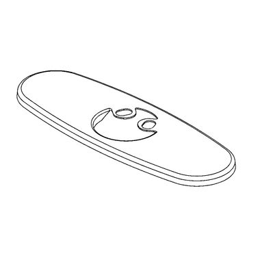 Click here to see Delta RP78359 Delta Trinsic Chrome Three-Hole Escutcheon and Gasket for 559LF Single-Handle Bathroom Faucet - RP78359