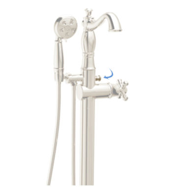 Click here to see Delta RP78368PN Delta RP78368PN Diverter Finial for T4797-PNFL-LHP Tub-Filler Trim, Polished Nickel