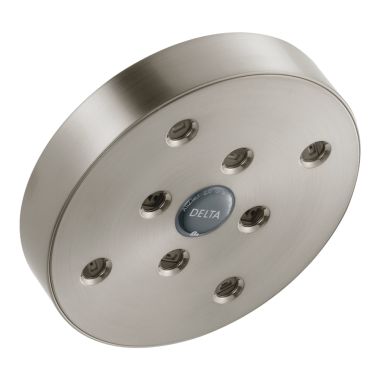 Click here to see Delta RP70175-SS15 Delta Ara Single-Function 5in Round Raincan Shower Head with H2Okinetic PowerDrench Spray, 1.5 GPM, WaterSense, Stainless - RP70175-SS15