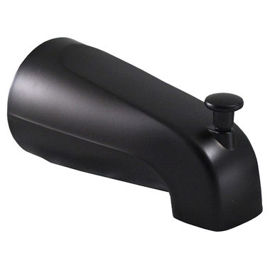 Click here to see Jones Stephens D0104RB Jones Stephens Wall Mounted Oil Rubbed Bronze Tub Spout with Pull-Up Diverter, 5-3/8-inch, Base Connection, Hex Key, Zamak - D01-04RB