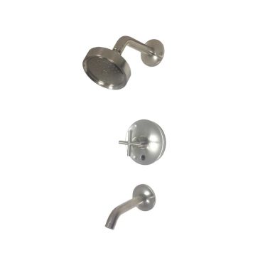 Click here to see Kohler T14420-3-BN Kohler Purist Rite-Temp Brushed Nickel Tub/Shower Trim with Push Button Diverter, Cross Handle, 2.5 GPM, 80 PSI - K-T14420-3-BN