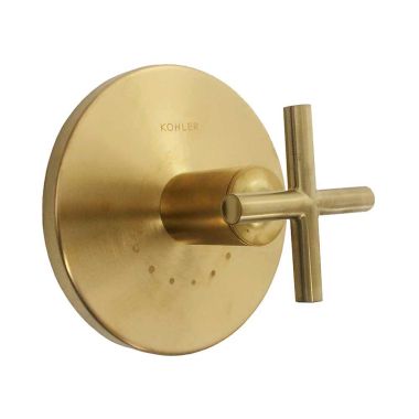 Click here to see Kohler T14488-3-BV Kohler Purist MasterShower Thermostatic Valve Trim, Cross Handle, Brushed Bronze - K-T14488-3-BV