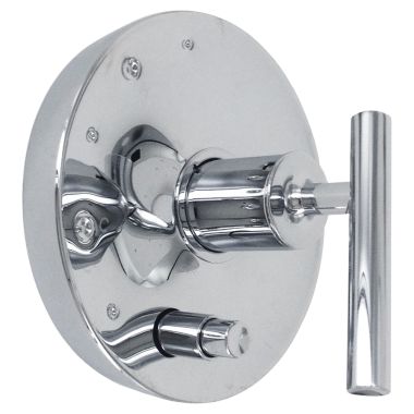Click here to see Kohler T14501-4-CP Kohler Purist Rite-Temp Valve Trim w/ Push-Button Diverter, Lever Handle, Polished Chrome - K-T14501-4-CP