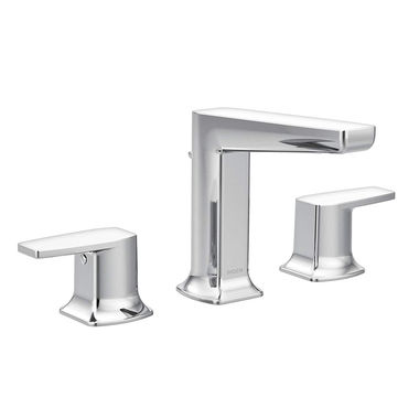 Click here to see Moen TS8002 Moen TS8002 Via Two-Handle Low-Arc Widespread Bathroom Faucet, Chrome 