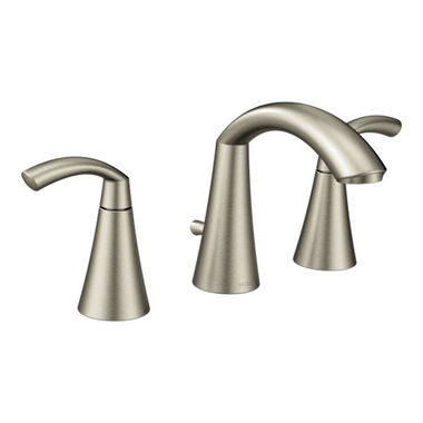 Click here to see Moen T6173BN Moen Glyde Single-Handle High Arc Lavatory Faucet with Metal Pop-Up Type Drain, 1.2 GPM, WaterSense Certified, Lever Handle, Brushed Nickel - T6173BN