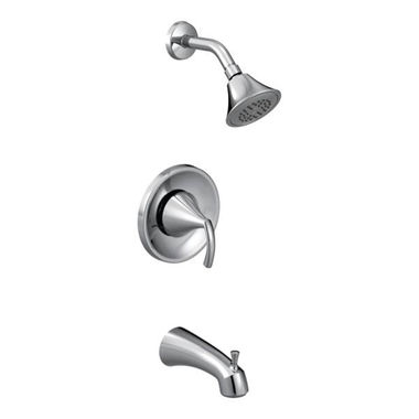 Click here to see Moen T62743 Moen Glyde Posi-Temp Tub/Shower Faucet, 2.5 GPM, 1-Function, Single Lever Handle, M-PACT, Bulk Version, Chrome - T62743