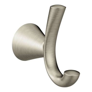 Click here to see Moen YB2303BN Moen CSI Glyde Double Robe Hook, Zinc Constructed, Brushed Nickel - YB2303BN