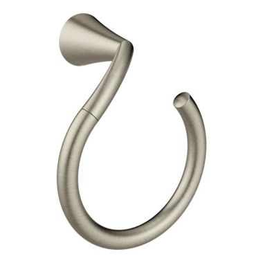 Click here to see Moen YB2386BN Moen CSI Glyde Wall Mounted Hand Towel Ring, Brushed Nickel - YB2386BN