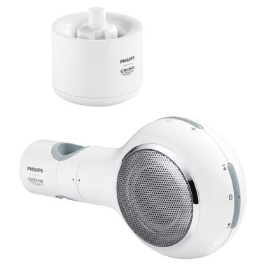 Click here to see Grohe 26270LV0 Grohe 26270LV0  Aquatunes Wireless Shower Speaker, White