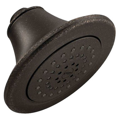 Click here to see Moen S6312ORB Moen Icon 5-7/8in Single-Spray Function Showerhead, Metal Construction, Full Spray, Round, 1/2in IPS Connection, 2.5 GPM, 2.5 GPM, Oil Rubbed Bronze - S6312ORB