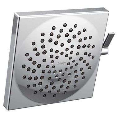 Click here to see Moen S6345 Moen Velocity 8in Two-Function Rainshower Shower Head with Lever Control, Immersion Technology, Square, 2.5 GPM, Chrome - S6345
