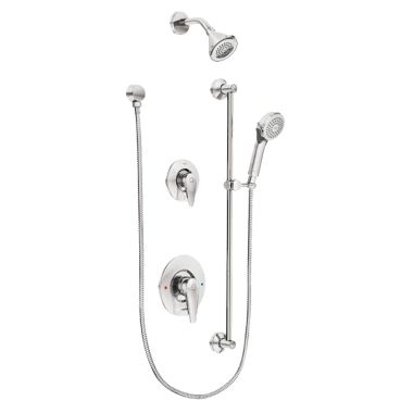 Click here to see Moen T9342 Moen T9342 Commercial 3-Function Shower System Chrome Trim Kit