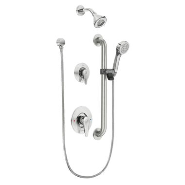 Click here to see Moen T9342GBM25 Moen T9342GBM25 Commercial 3-Function Shower System Chrome Trim Kit