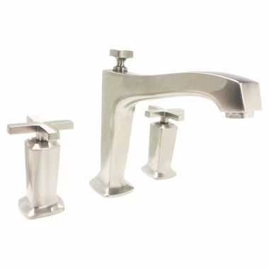 Click here to see Kohler T16237-3-SN Kohler Margaux Bath Faucet Trim, 8-9/16-Inch Spout Reach, Cross Handles, Polished Nickel Finish, Deck-Mounted Installation - K-T16237-3-SN