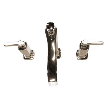 Click here to see Kohler T16237-4-SN Kohler Margaux Roman Tub Faucet Trim, 8-9/16-Inch Spout Reach, Lever Handles, Polished Nickel Finish, Deck-Mounted - K-T16237-4-SN