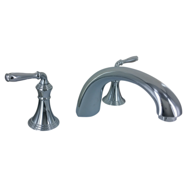 Click here to see Kohler T398-4-CP Kohler Devonshire Polished Chrome Roman Tub Faucet Trim with Diverter, 9-Inch Spout Reach, Lever Handles, Deck-Mount, Three-Hole Installation  - K-T398-4-CP