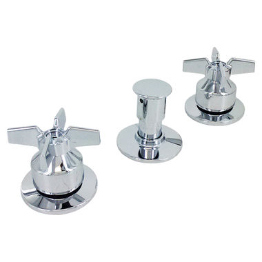 Click here to see Kohler T7751-3-CP Kohler Triton Wall-Mount Valve Trim w/ Push Button Diverter & Cross Handles, Chrome - K-T7751-3-CP