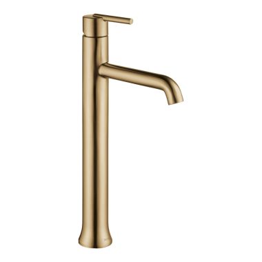 Click here to see Delta 759-CZ-DST Delta Trinsic Tube Spout Champagne Bronze Vessel Lavatory Faucet, Less Drain, 1.2 GPM, Single-Handle, DIAMOND Seal, Lever Handle - 759-CZ-DST