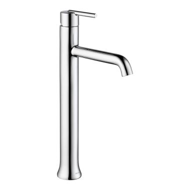Click here to see Delta 759-DST Delta Trinsic Tube Spout Chrome Vessel Lavatory Faucet, Less Drain, 1.2 GPM, Single-Handle, DIAMOND Seal, Lever Handle - 759-DST