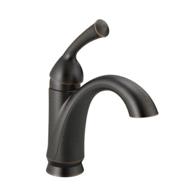 Click here to see Delta 15999-RB-DST Delta Haywood Venetian Bronze Lavatory Faucet with Escutcheon, Plastic Pop-Up, 1.2 GPM, Single-Handle, DIAMOND Seal, Lever Handle - 15999-RB-DST