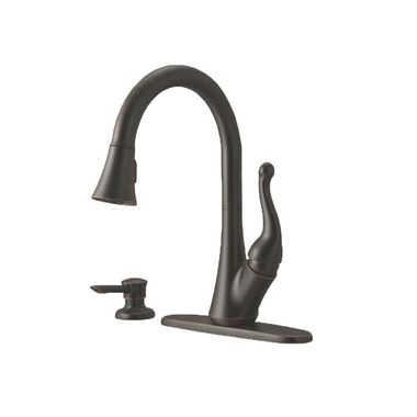 Click here to see Delta 16968-RBSD-DST Delta Talbott Kitchen Pull-Down Kitchen Faucet w/ Soap Dispenser, Venetian Bronze - 16968-RBSD-DST