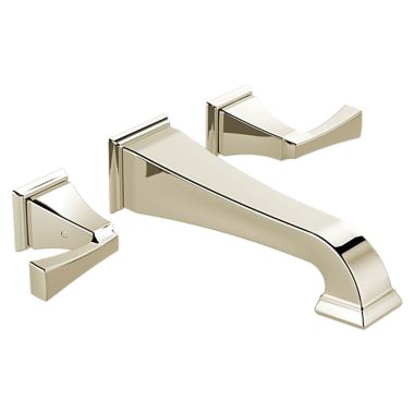 Click here to see Delta T3551LF-PNWL Delta T3551LF-PNWL Dryden Two Handle Wall Mount Bathroom Faucet Trim - Polished Nickel