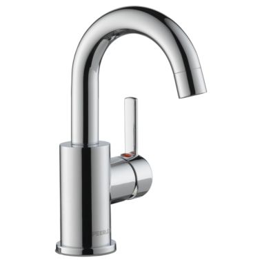 Click here to see Peerless P191102LF Peerless Precept Single-Hole Bathroom Faucet with 50/50 Pop-Up Drain, Single-Handle, 1.0 GPM, Lever Handle, ADA, WaterSense, Chrome - P191102LF