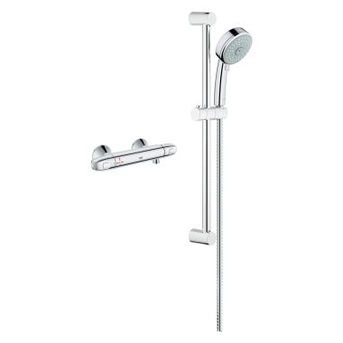 Click here to see Grohe 122629 Grohe 122629 Grohtherm 1000 Two-Hole Shower Kit, StarLight Chrome