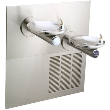 Click here to see Elkay ENOBM28K Elkay ENOBM28K SwirlFlo Bi-Level Wall-Mounted Hands-Free Fountain - 8 GPH, Stainless